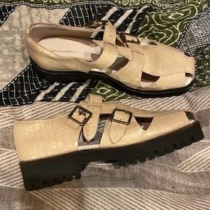 Intentionally Blank Buckle Croc Loafers